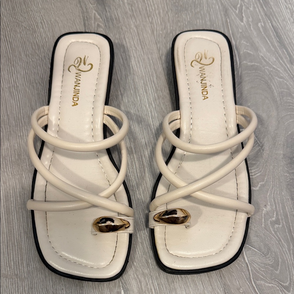 Cream Strapy Sandals
